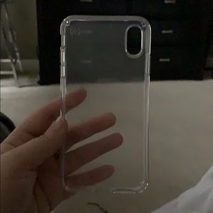 iPhone Xs Max clear speck case.